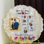 resin couple plaque with stand